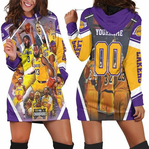 Los Angeles Lakers 2020 Champions For Fans Hoodie Dress Sweater Dress Sweatshirt Dress