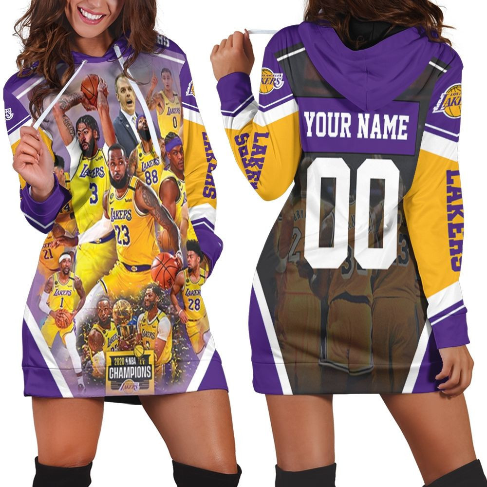 Los Angeles Lakers 2020 Champions For Fans Personalized Hoodie Dress Sweater Dress Sweatshirt Dress