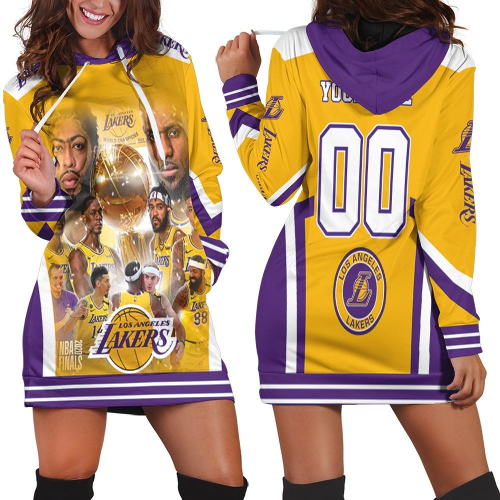 Los Angeles Lakers Champions Nba Western Hoodie Dress Sweater Dress Sweatshirt Dress