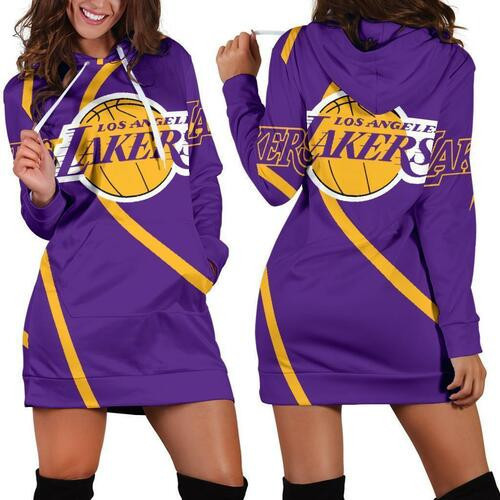 Los Angeles Lakers Hoodie Dress Sweater Dress Sweatshirt Dress 3d All Over Print For Women Hoodie