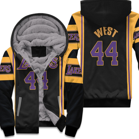 Los Angeles Lakers Jerry West 44 Nba Basketball 2020 Black Jersey Style Gift For Lakers Fans Fleece Hoodie