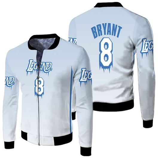 Los Angeles Lakers Kobe Bryant 8 Nba Legend Blue Tribute To Legend Jersey Style Gift For Lakers Fans Fleece Bomber Jacket