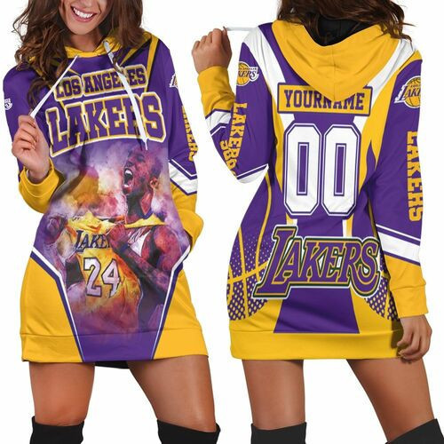 Los Angeles Lakers Legend Kobe Bryant 24 Western Conference Hoodie Dress Sweater Dress Sweatshirt Dress