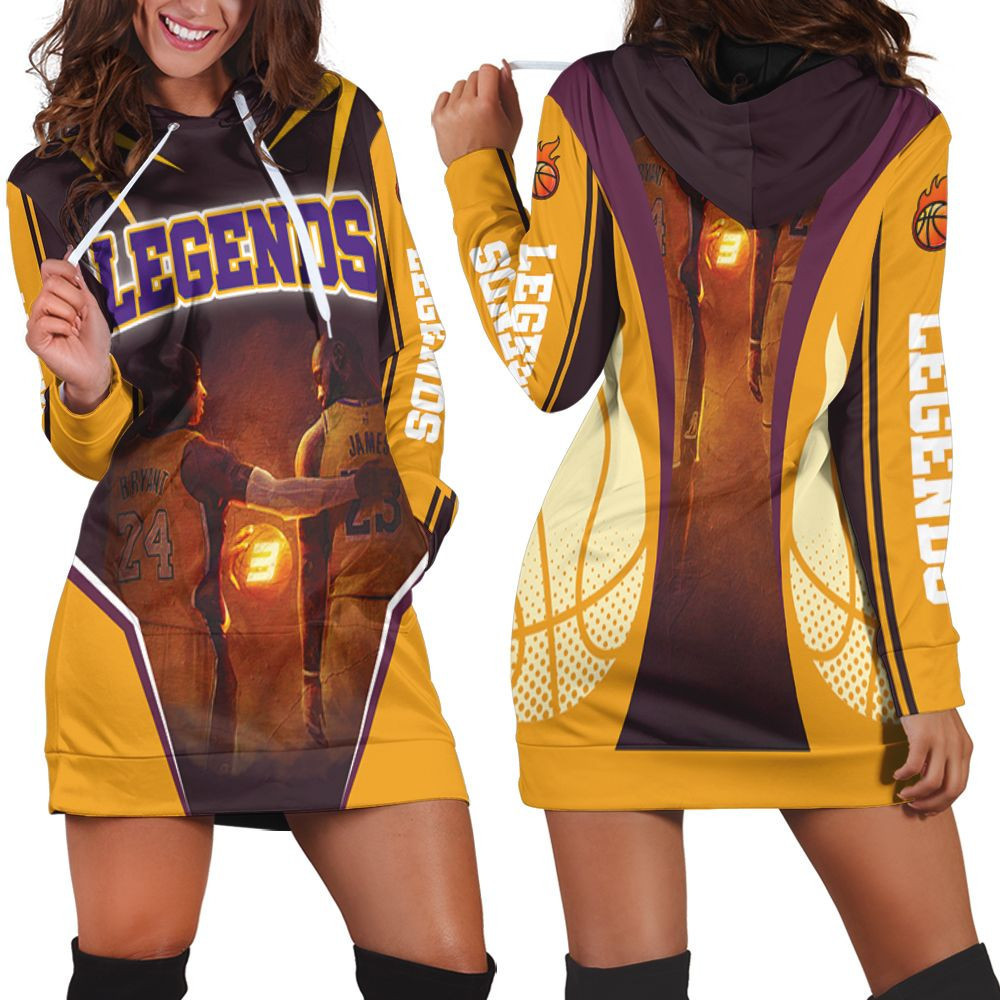 Los Angeles Lakers Legend Kobe Bryant King Lebron James Hoodie Dress Sweater Dress Sweatshirt Dress