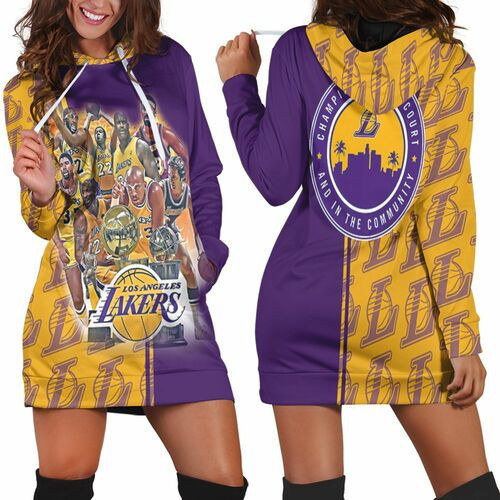 Los Angeles Lakers Legend Nba Western Conference Hoodie Dress Sweater Dress Sweatshirt Dress