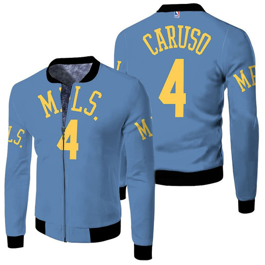 Los Angeles Lakers Minneapolis Lakers Alex Caruso 4 Nba Blue Jersey Style Gift For Lakers Fans Fleece Bomber Jacket