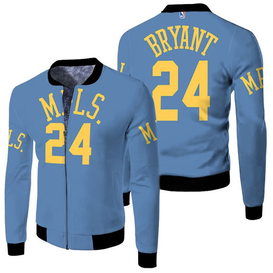 Los Angeles Lakers Minneapolis Lakers Kobe Bryant 24 Nba Blue Jersey Style Gift For Lakers Fans Fleece Bomber Jacket