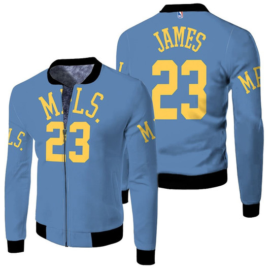 Los Angeles Lakers Minneapolis Lakers Lebron James 23 Nba Blue Jersey Style Gift For Lakers Fans Fleece Bomber Jacket