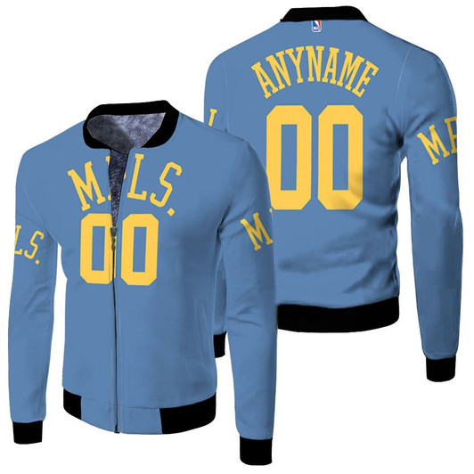 Los Angeles Lakers Minneapolis Lakers Nba Blue Jersey Style Custom Gift For Lakers Fans Fleece Bomber Jacket