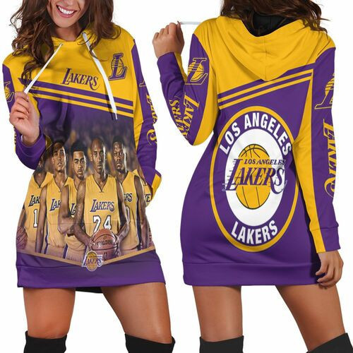 Los Angeles Lakers Nba Logo Western Conference Hoodie Dress Sweater Dress Sweatshirt Dress