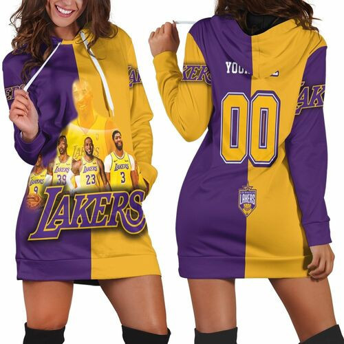 Los Angeles Lakers Nba Western Conference Hoodie Dress Sweater Dress Sweatshirt Dress