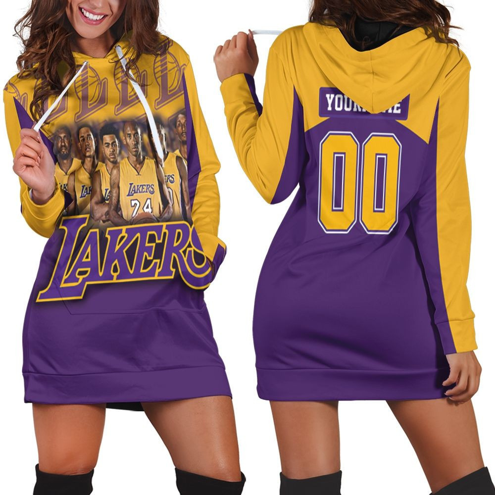 Los Angeles Lakers Nba Western Conference Robot Hoodie Dress Sweater Dress Sweatshirt Dress