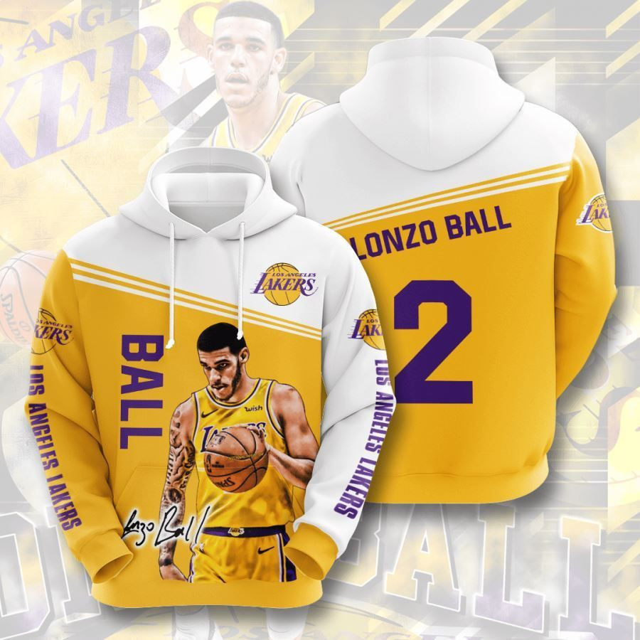 Los Angeles Lakers No1064 Custom Hoodie 3D All Over Print