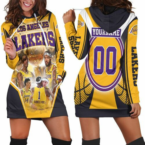 Los Angeles Lakers Player Photo Logo Western Conference Hoodie Dress Sweater Dress Sweatshirt Dress