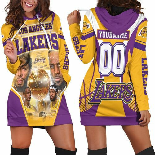 Los Angeles Lakers Western Conference Champions Hoodie Dress Sweater Dress Sweatshirt Dress