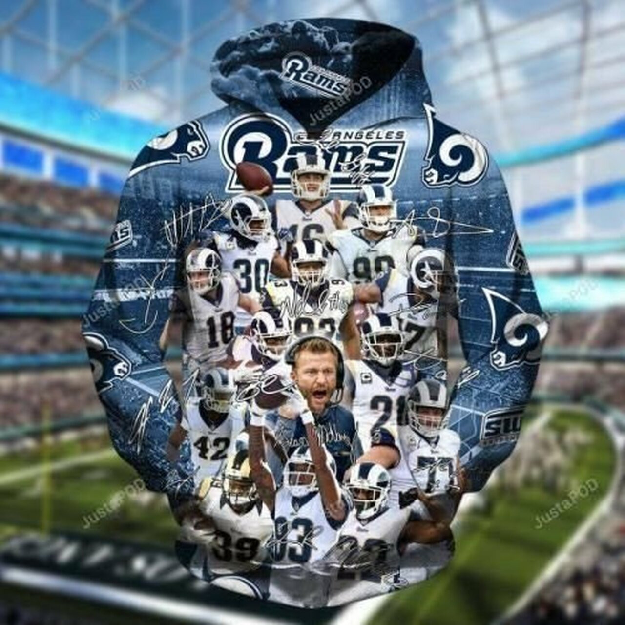 Los Angeles Rams 3d All Over Print Hoodie