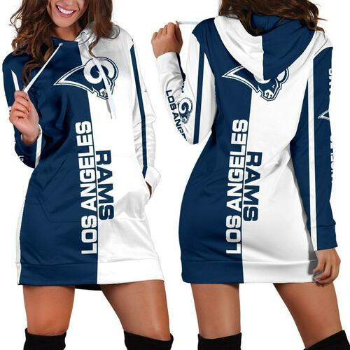 Los Angeles Rams Hoodie Dress Sweater Dress Sweatshirt Dress 3d All Over Print For Women Hoodie