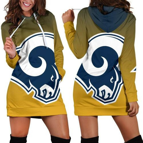 Los Angeles Rams Hoodie Dress Sweater Dress Sweatshirt Dress 3d All Over Print For Women Hoodie