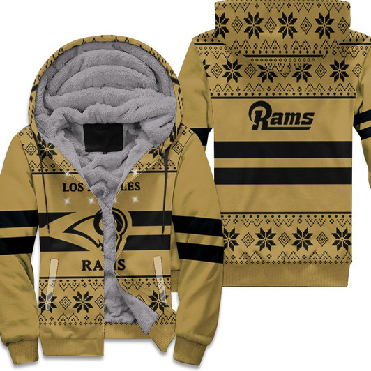 Los Angeles Rams Light Up Ugly Sweater Jersey Fleece Hoodie