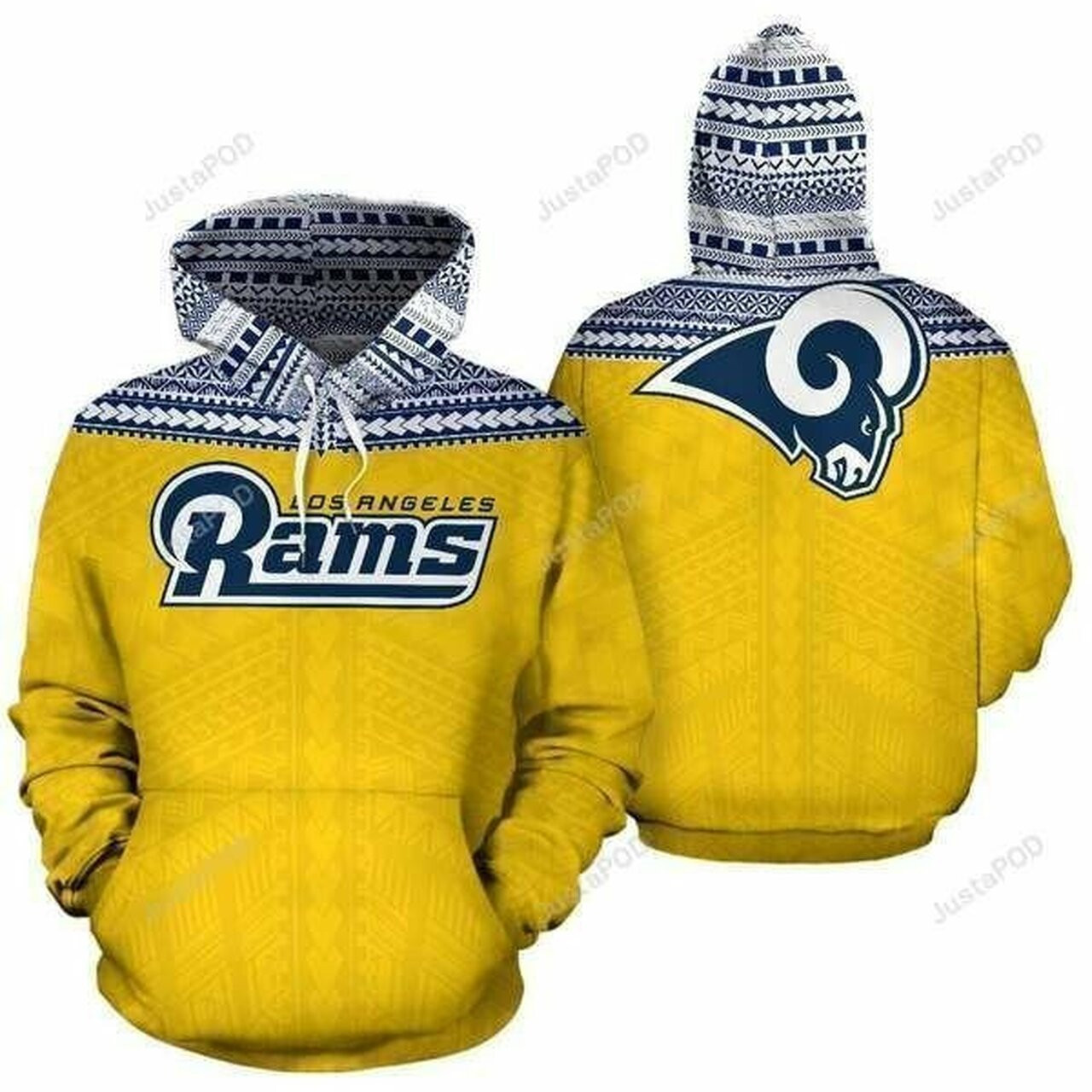 Los Angeles Rams Maori Tattoo For Unisex 3d All Over Print Hoodie