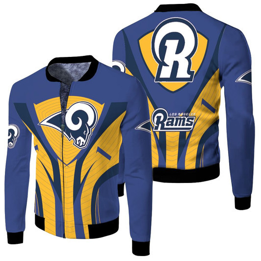 Los Angeles Rams Mascot For Rams Fan Fleece Bomber Jacket