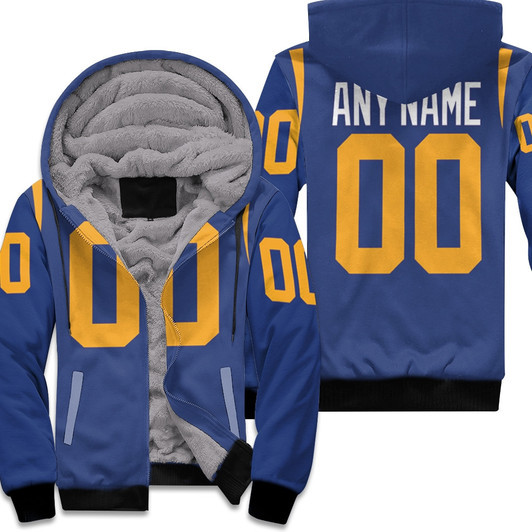 Los Angeles Rams Nfl American Football White 100Th Season Jersey Style Custom Gift For Rams Fans Fleece Hoodie