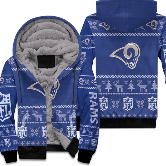 Los Angeles Rams Nfl Ugly Sweatshirt Christmas 3D Fleece Hoodie