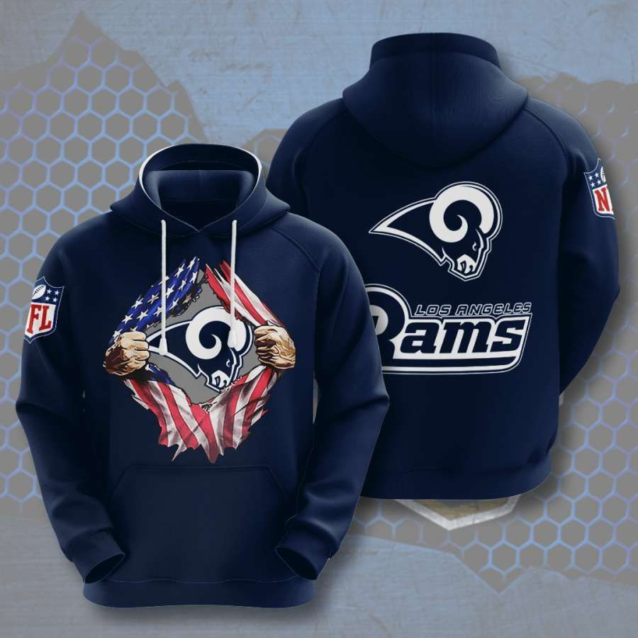 Los Angeles Rams No1069 Custom Hoodie 3D All Over Print