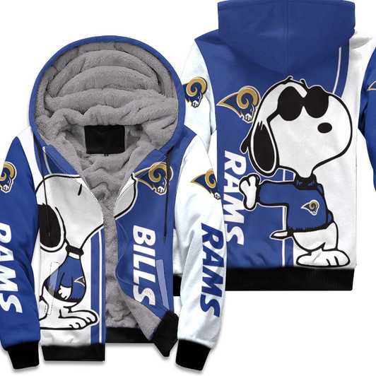 Los Angeles Rams Snoopy Lover 3D Printed Fleece Hoodie