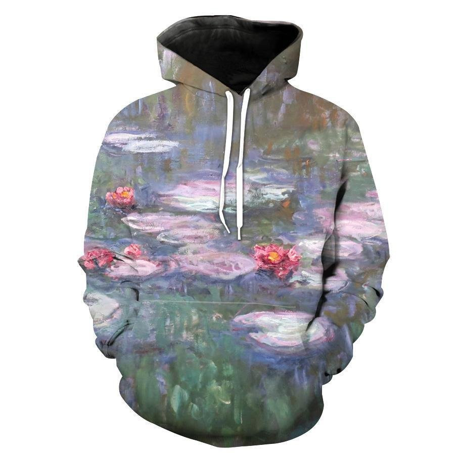 Los Nenfares Monet Artwork Hoodie 3D