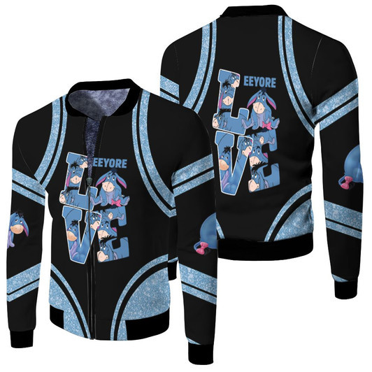 Love Eeyore Winnie The Pooh Yoga Legging Set Fleece Bomber Jacket