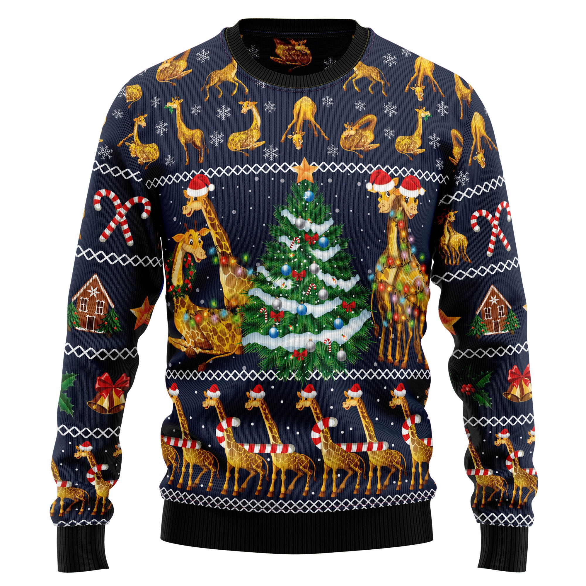 Love Giraffe Ugly Christmas Sweater