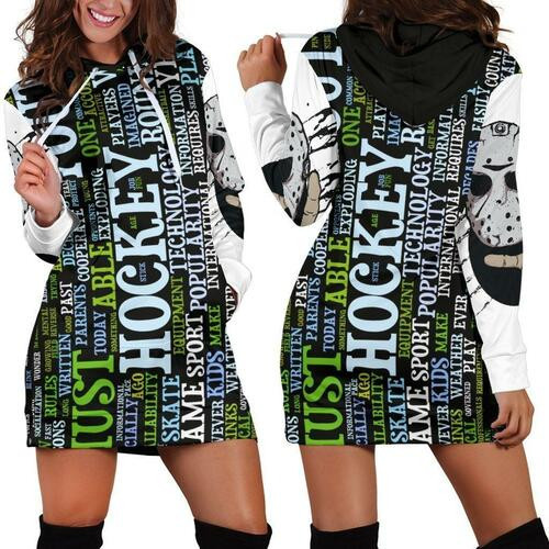 Love Hockey Womens Hoodie Dress Sweater Dress Sweatshirt Dress 3d All Over Print For Women Hoodie