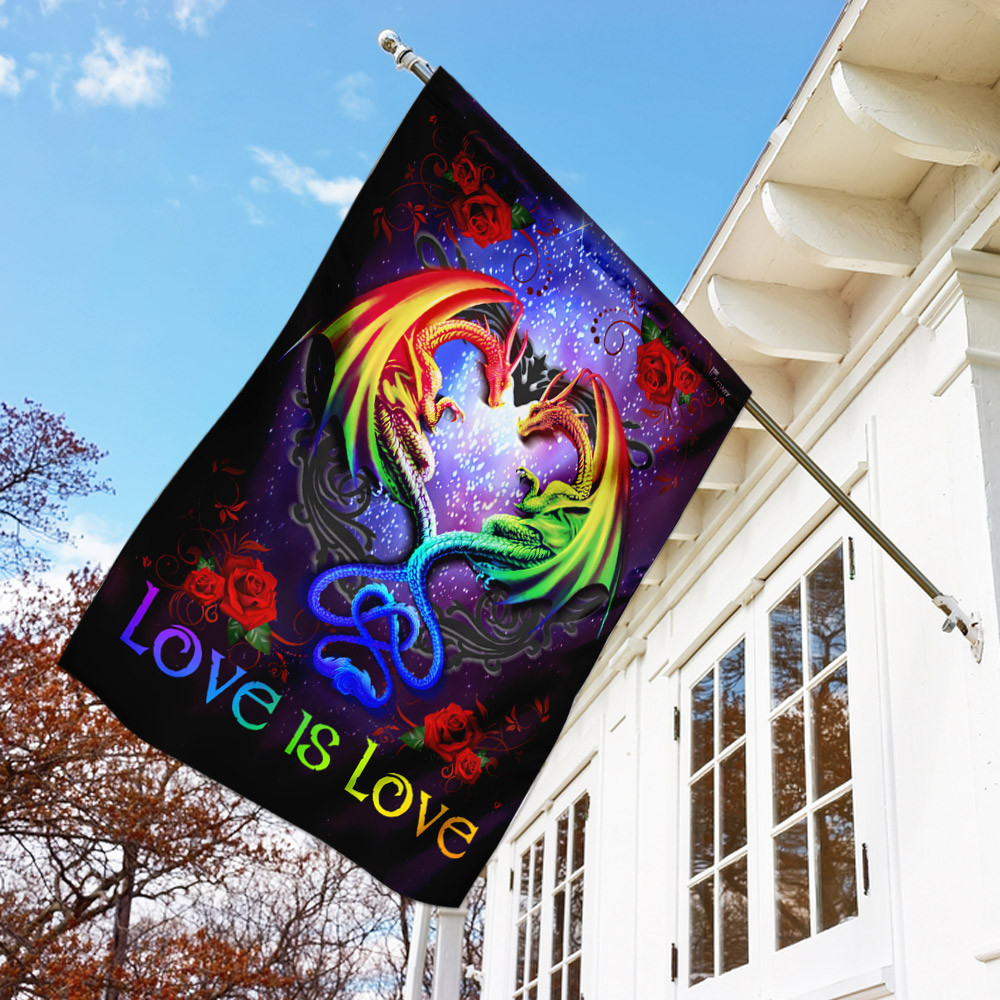 Love Is Love Couple Dragon LGBT Pride Flag Diversity Flag Pride Gay Pride Lesbian Flag