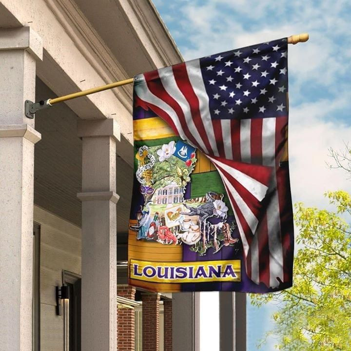 Love Louisiana Flag Garden Flag House Flag