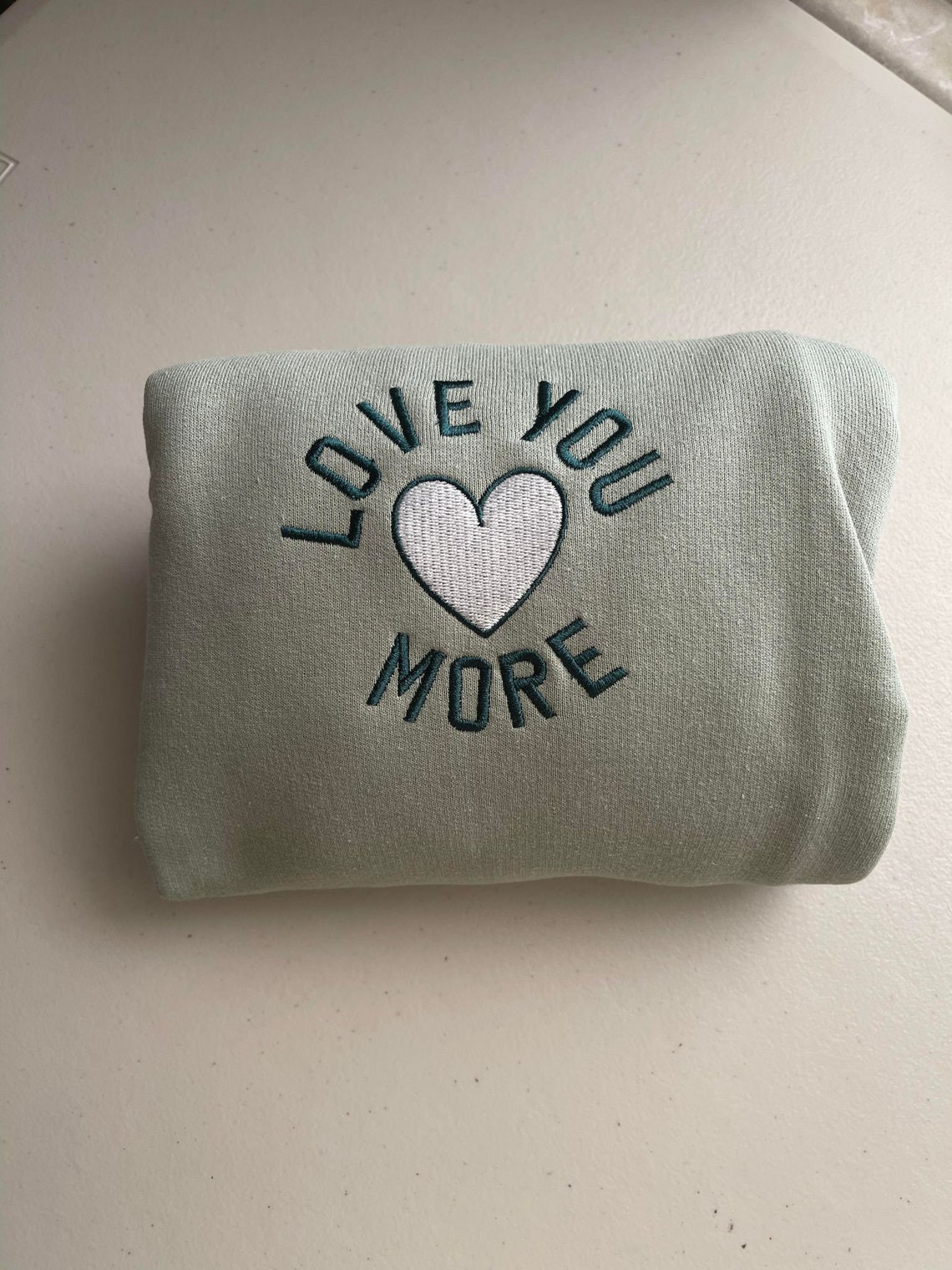 Love You More Embroidered Crewneck