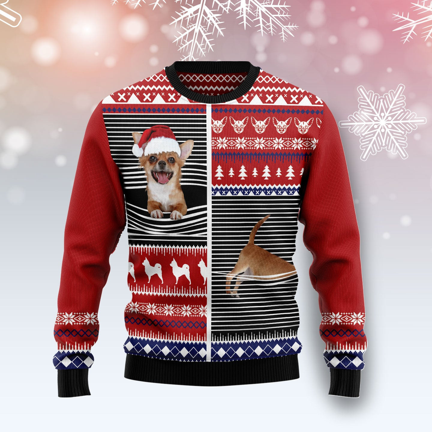 Lovely Chihuahua Ugly Christmas Sweater