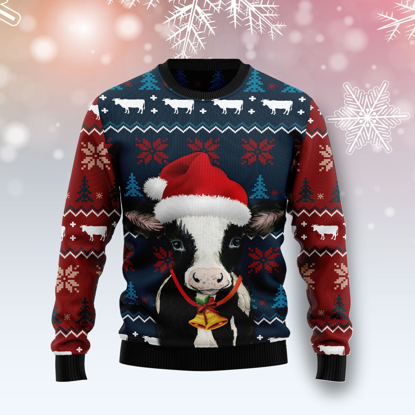 Lovely Cow Ugly Christmas Sweater