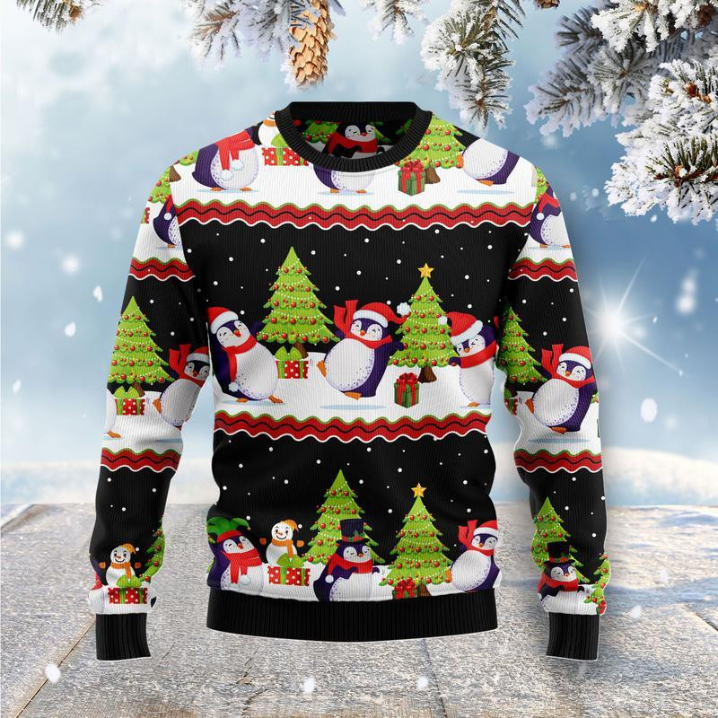 Lovely Penguin Ugly Christmas Sweater Ugly Sweater For Men Women
