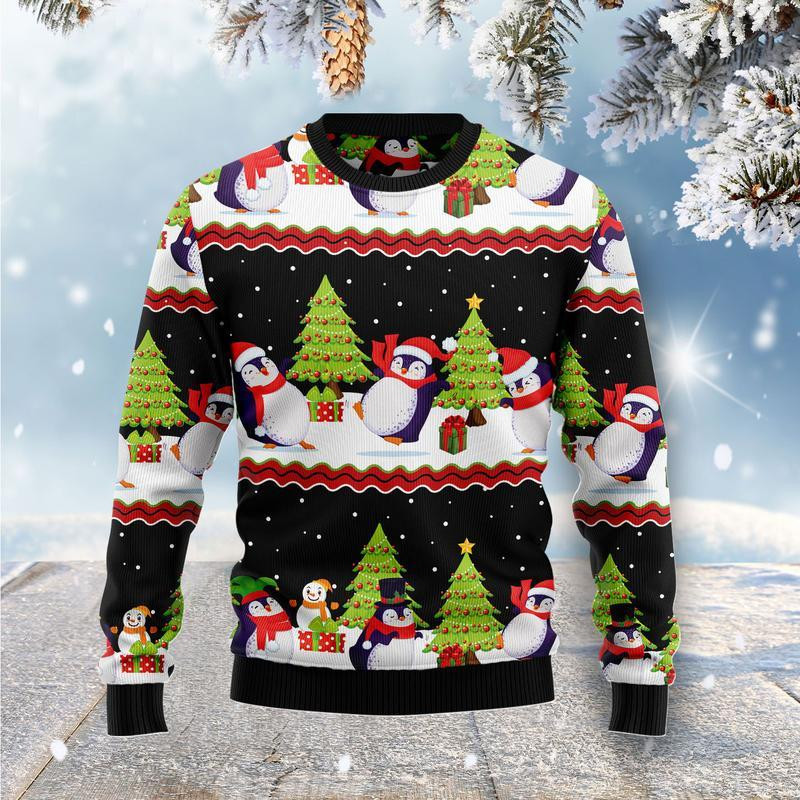 Lovely Penguin Ugly Christmas Sweater, Ugly Sweater For Men Women, Holiday Sweater