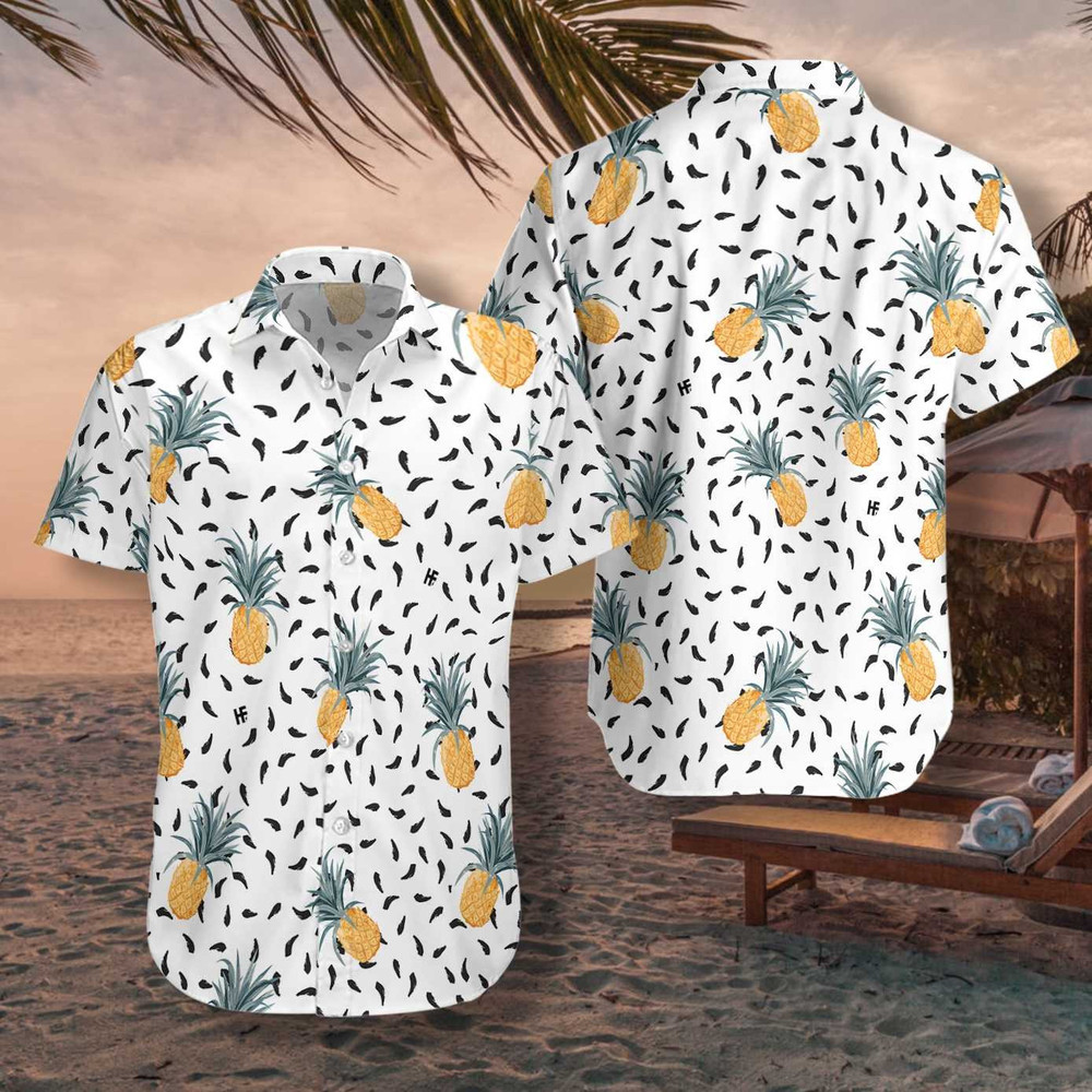 Lovely Pineapple Pattern Hawaiian Shirt for Men and Women