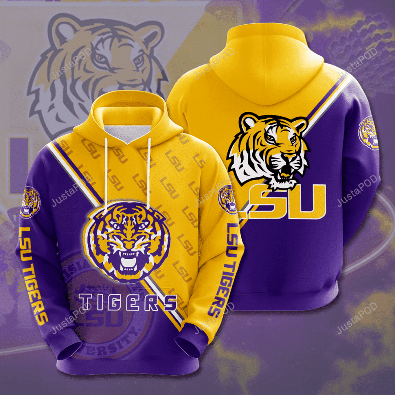 Lsu Tigers Football 3d All Over Print Hoodie