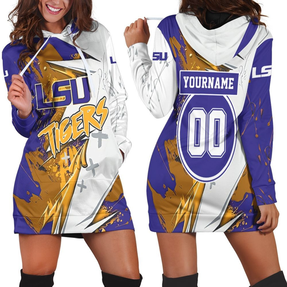 Lsu Tigers Ncaa For Lsu Fan 3d Hoodie Dress Sweater Dress Sweatshirt Dress