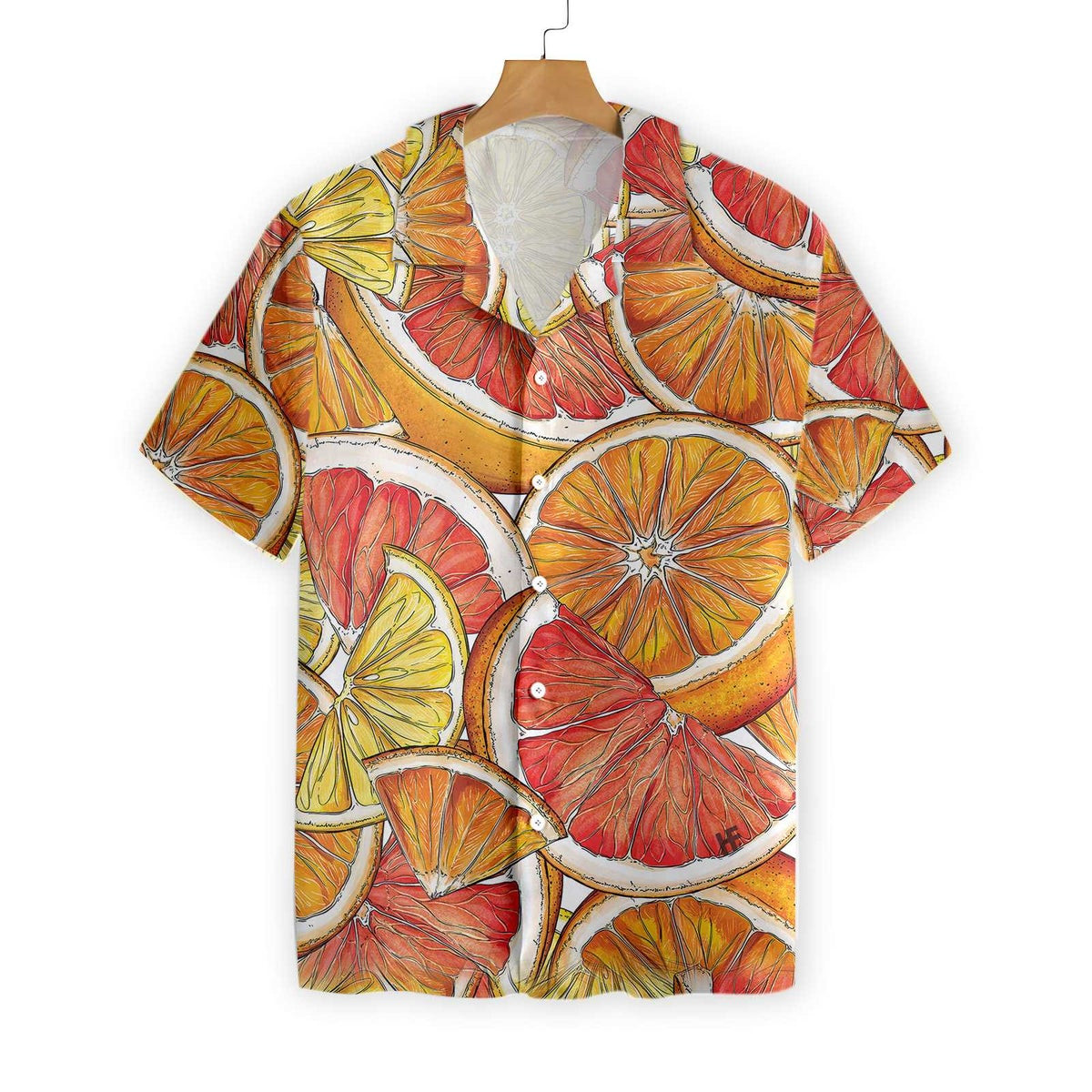 Luxury Summer Lemon  Orange Hawaiian Shirt