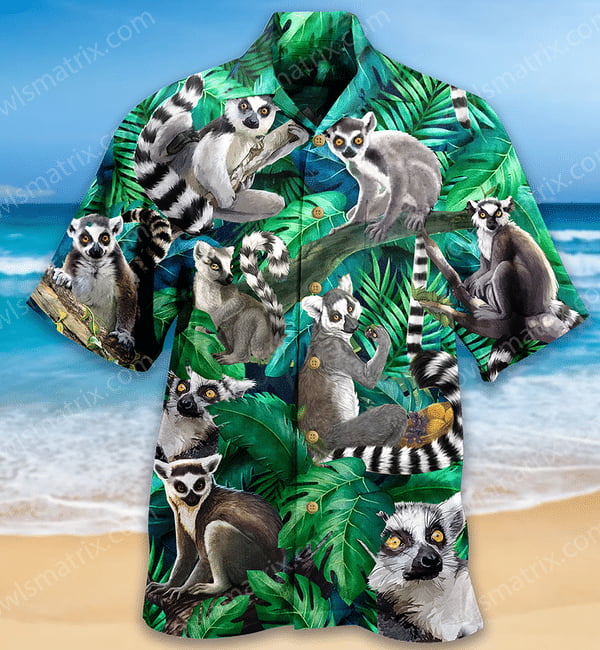 Madagascar Lemur In The Jungle Limited Edition - Hawaiian Shirt - Hawaiian Shirt For Men