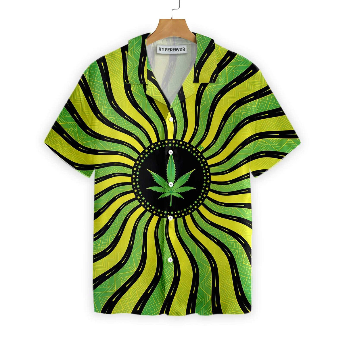 Magic Marijuana Leaf With Sacred Geometry Hawaiian Shirt