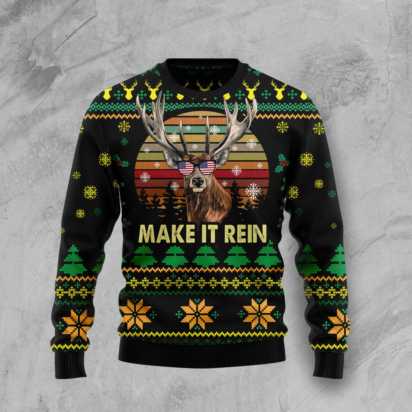 Make It Rein Ugly Christmas Sweater Ugly Sweater For Men Women