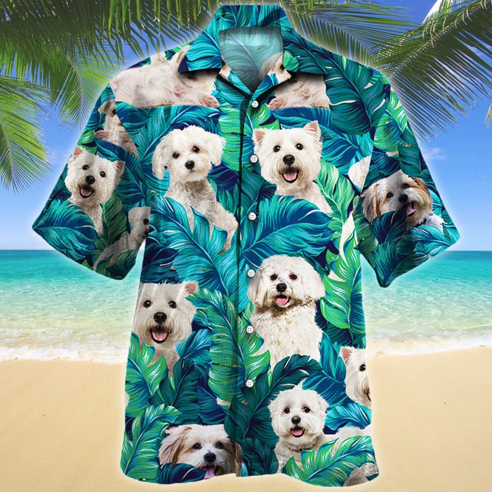 Maltese Dog Lovers Gift Hawaii Shirt Hawaiian Shirt For Men