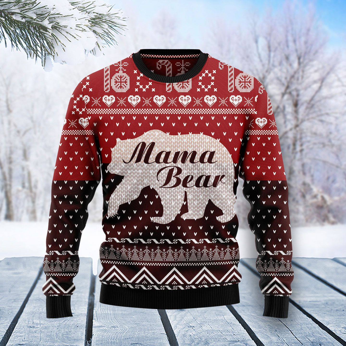Mama Bear Ugly Christmas Sweater Ugly Sweater For Men Women