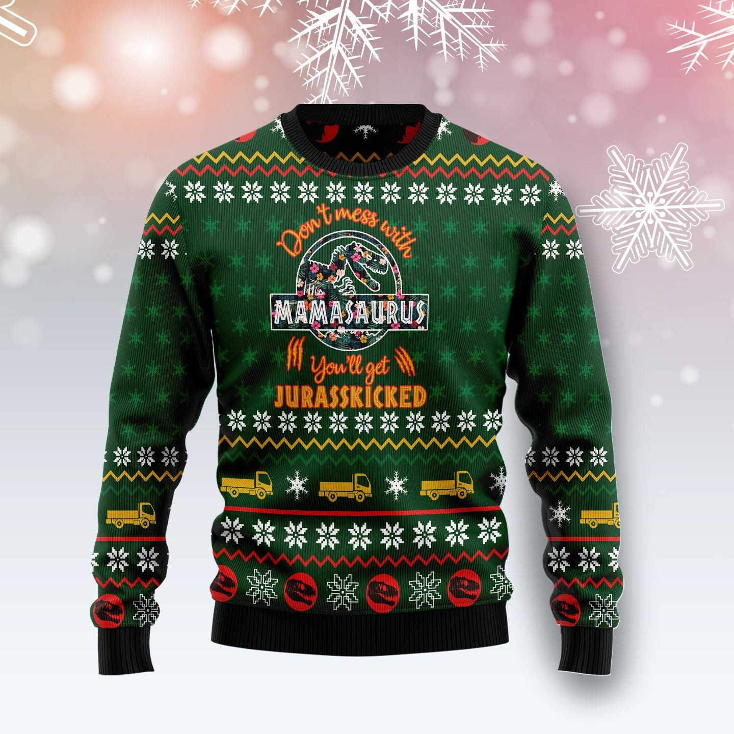 Mamasaurus Ugly Christmas Sweater